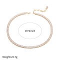 2021 new design golden zircon clavicle chain short necklace and bracelet set